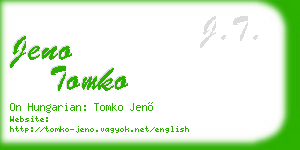 jeno tomko business card